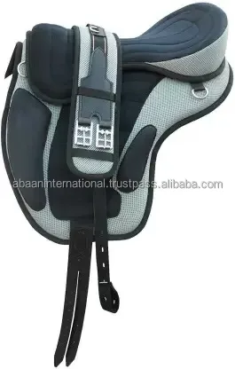 Synthetic Treeless Free Max English Red Horse Saddle + Get 1 Matching Girth with Leather Stirrup in Low Price