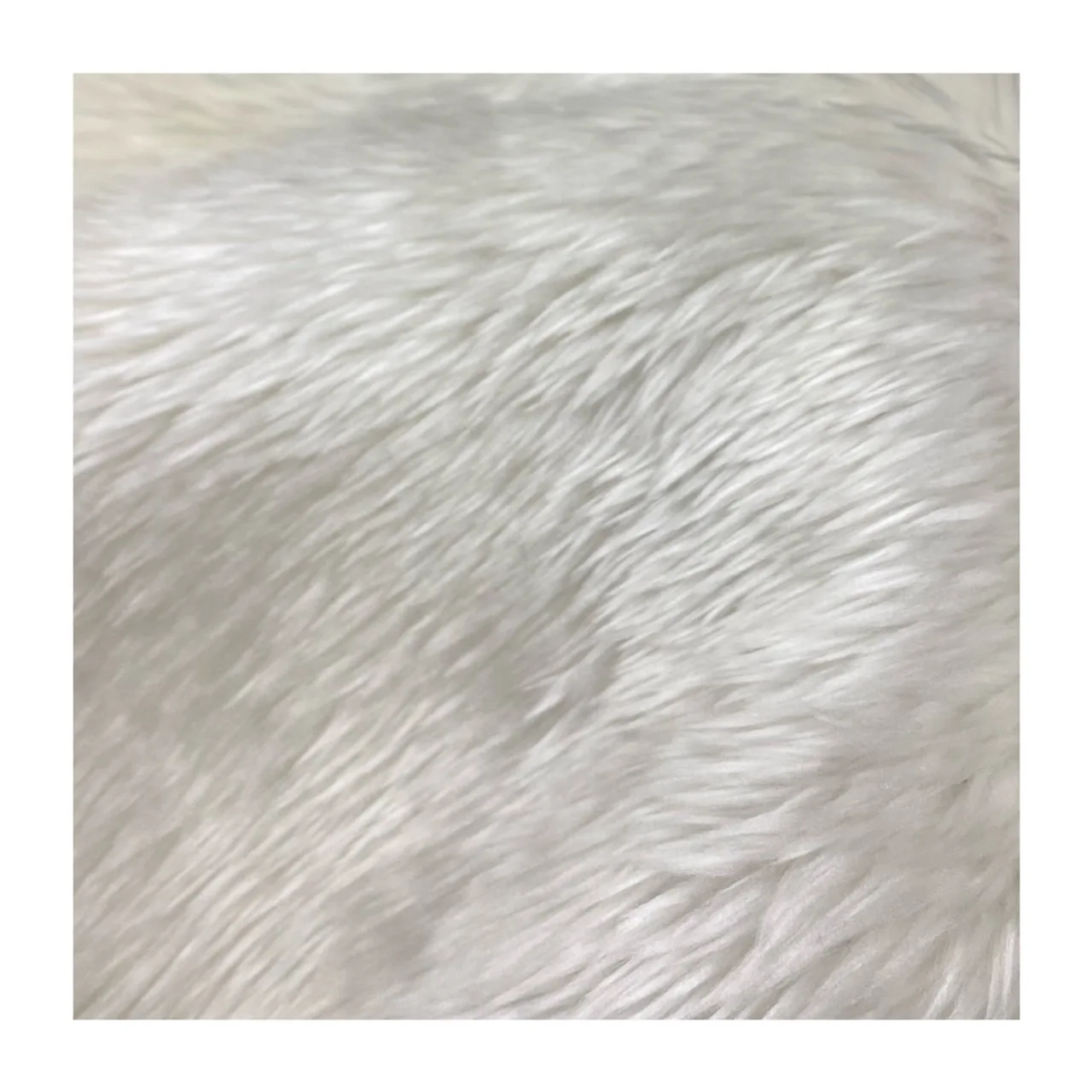 Faux Fur Fabric White Color 100% Acrylic Long Plush 20/25mm Super Soft Comfortable Modern Style for Plush Toy Garment