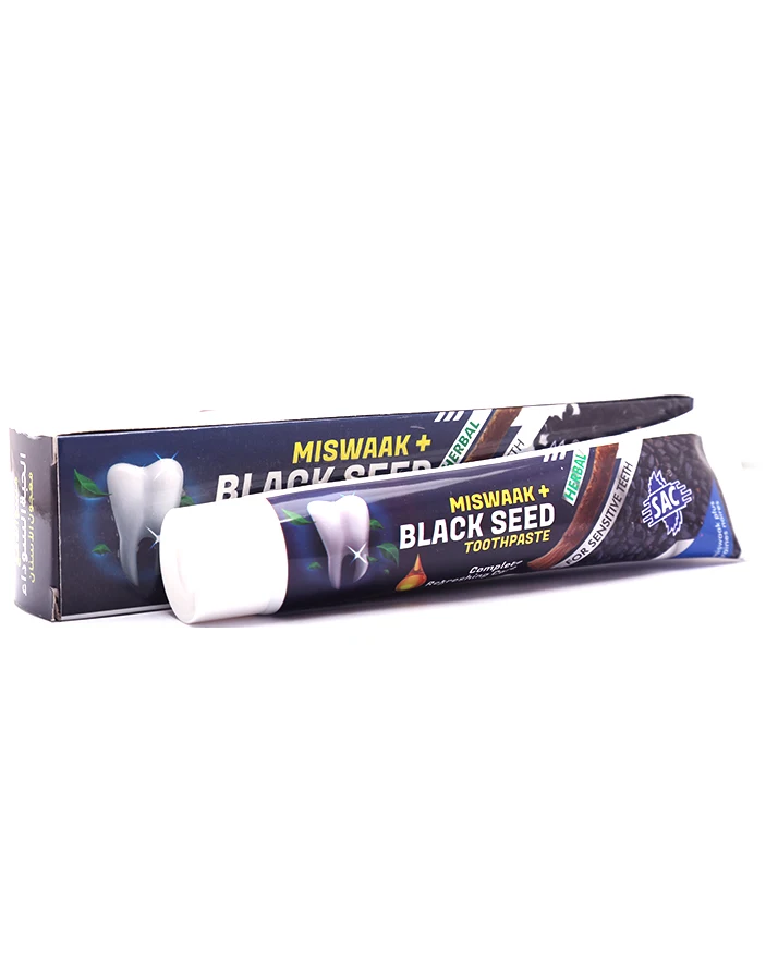 Травяное черное семя с зубной пастой мисвак-125gm-SAC