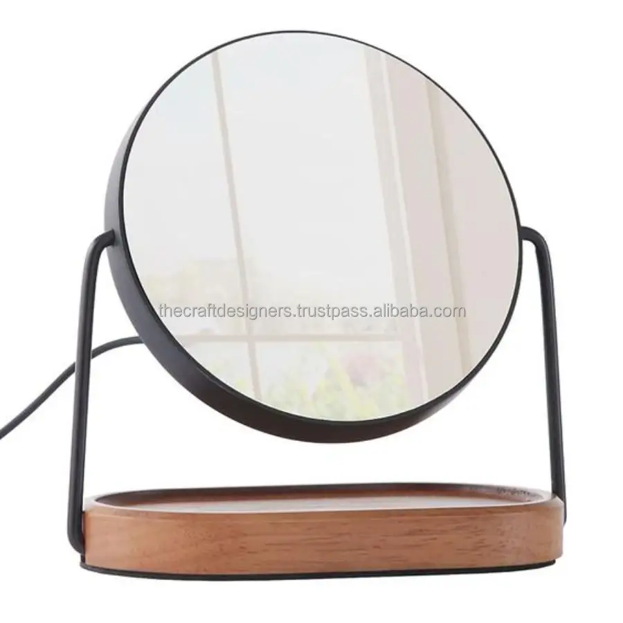 Beauty Parlor Makeup Mirror With Tray Easy Portable And Movable New Elegant Table Mirror Decorative Vanity Mirror Best Prices