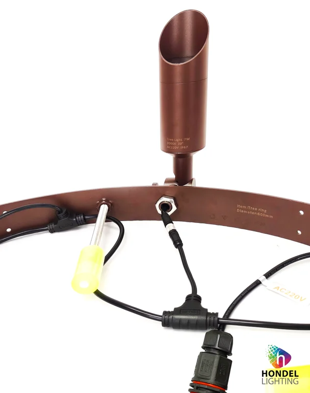 Hondel Lighting outdoor led Palm Tree Ring Lights| 7W/12w IP66 Waterproof rgb dimmable Palm Tree Ring Light|