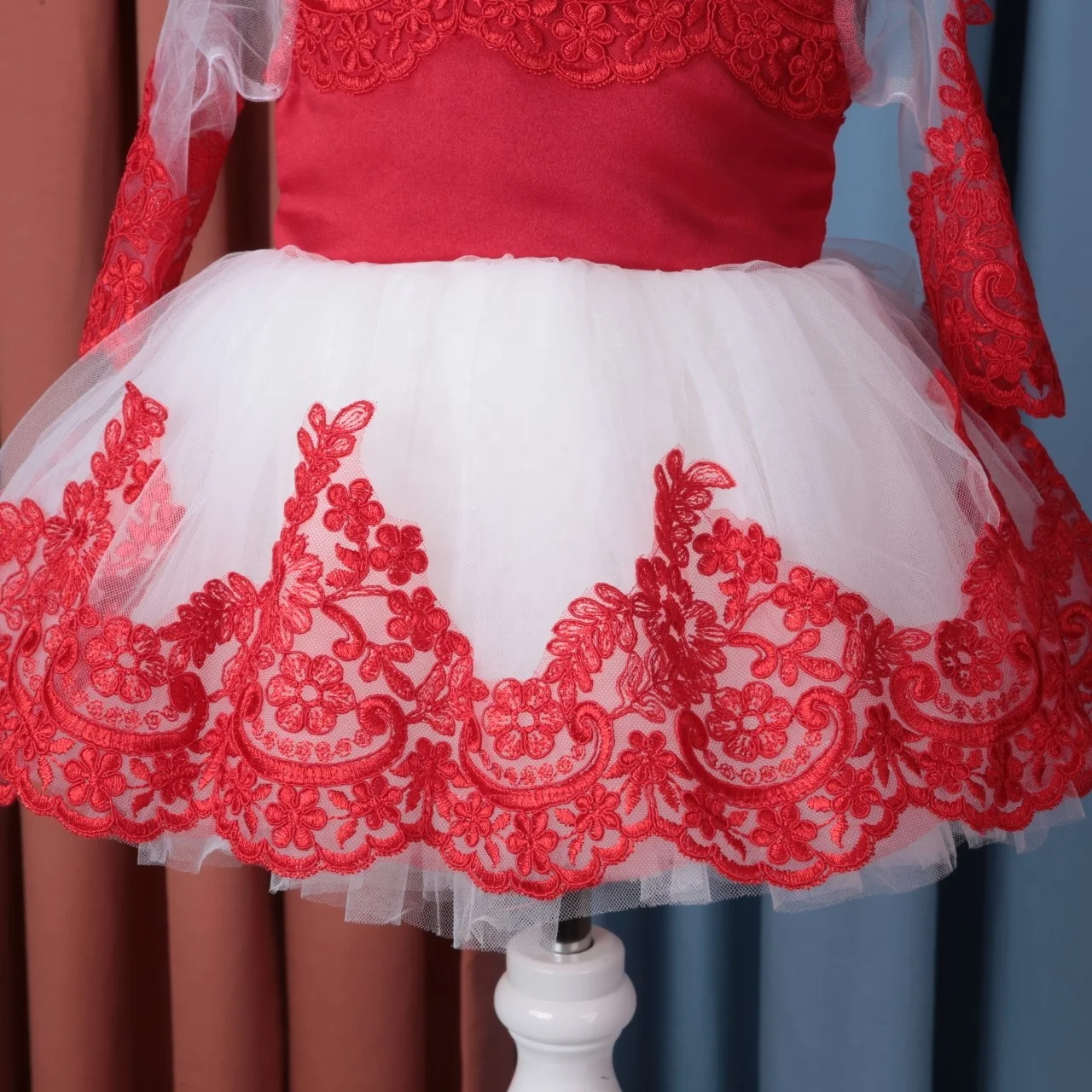 Wholesale Custom Newborn New Design Party Birthday Wedding Kids Clothes Red Lace Baby Dress For Girls From Turkey