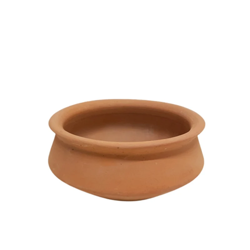 Home Decorative Clay Made Round Flower Vase Natural Color Book Flower Vase For Garden & Tabletop Decoration Customized