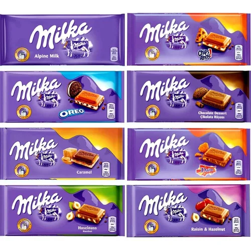 Шоколадный шоколад Milka со всеми вкусами 100 г клубничный оригинальный вкус экспорт из Турции