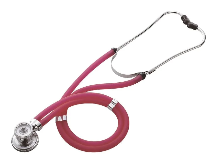 New US Seller Sprague Rappaport Dual Head Stethoscope Manual Power Source Metal Material with 5 Interchangeable Pieces