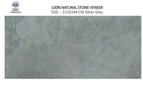 Indian Natural Stone Veneer 2mm Thick Flexible Tile 2KG per Sheet Slate for Exterior Application Made in India