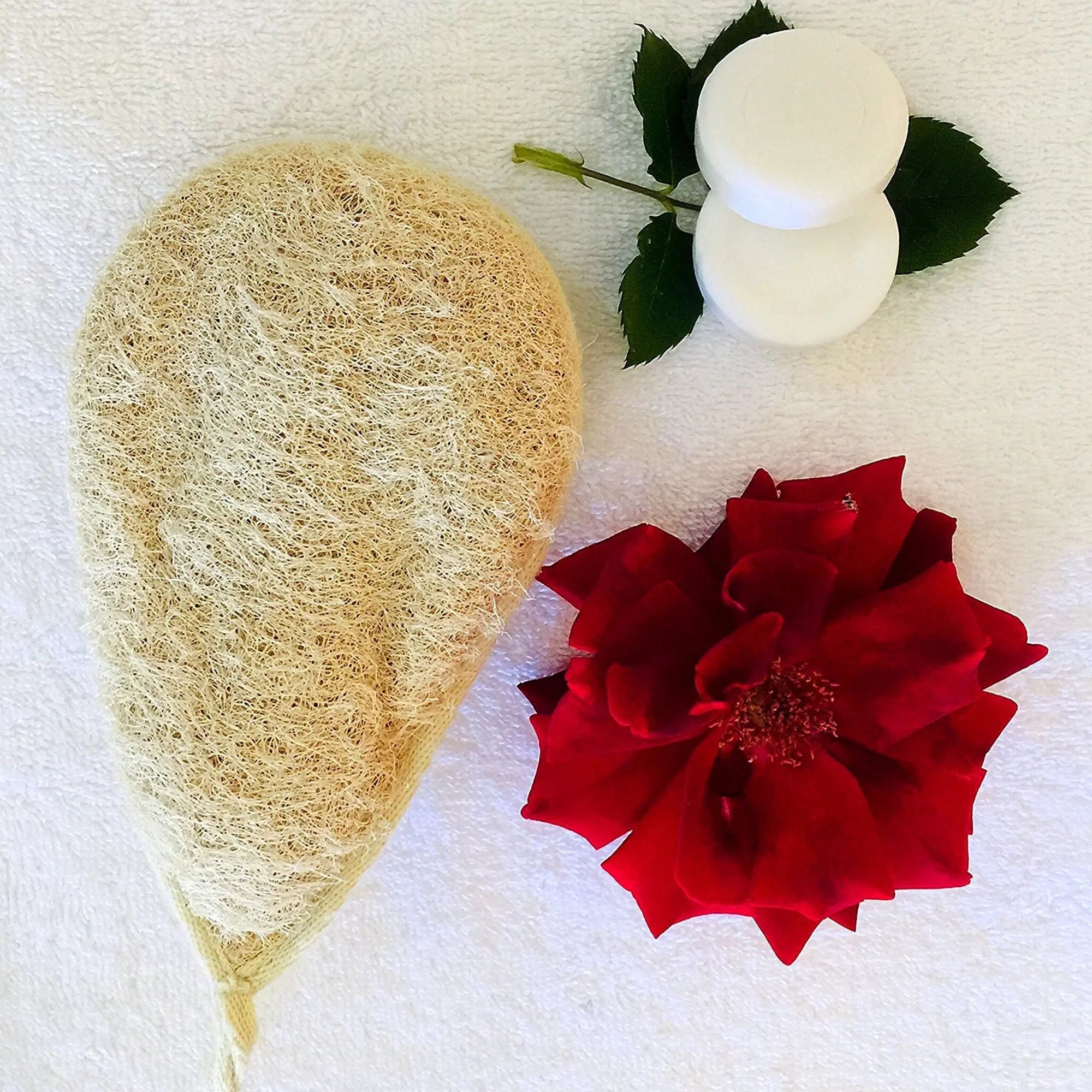 Loofah Sponge Pads for Bathing Teardrop Water Drop Shaped Pad Body Scrub Durable Luffa Sponges Wholesale
