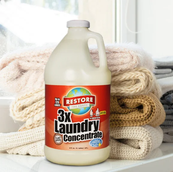 A Biodegradable, Renewable 3X Laundry Detergent Concentrate (64 fl. oz. / 6 pack)