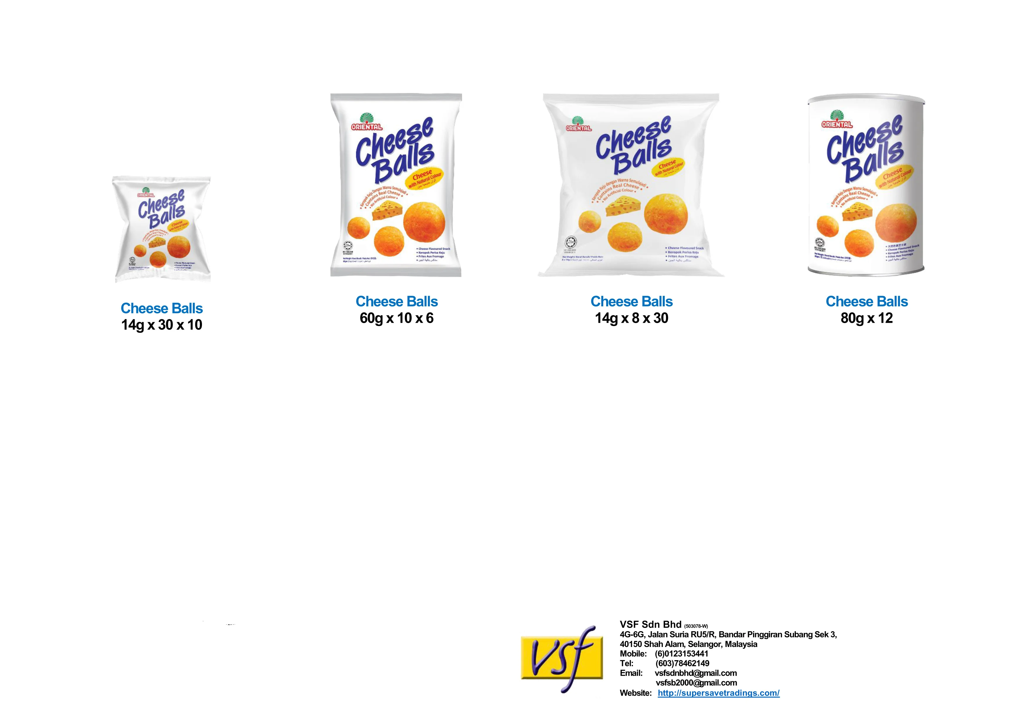 Cheese Balls Cheese with Natural colour Snacks Cheese Flavoured Snacks 14g x 8 x 30 Small Packaging