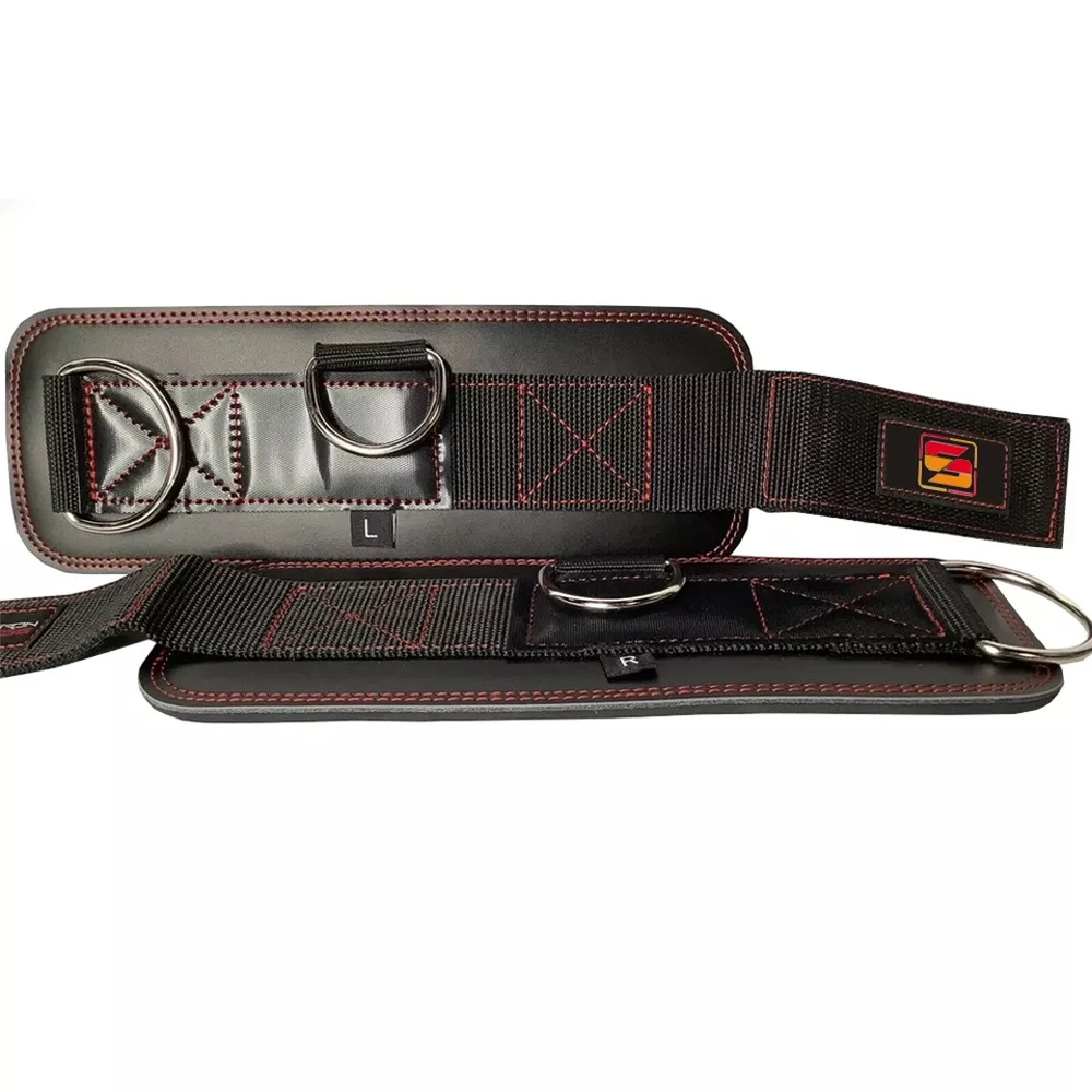 Factory Wholesale Comfortable & Durable Gym Ankle Straps with Double D Ring Protective Features for Heavy Trainers