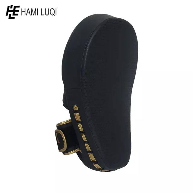 Black and Gold Professional Boxing Focus with Ventilation and Secure Straps