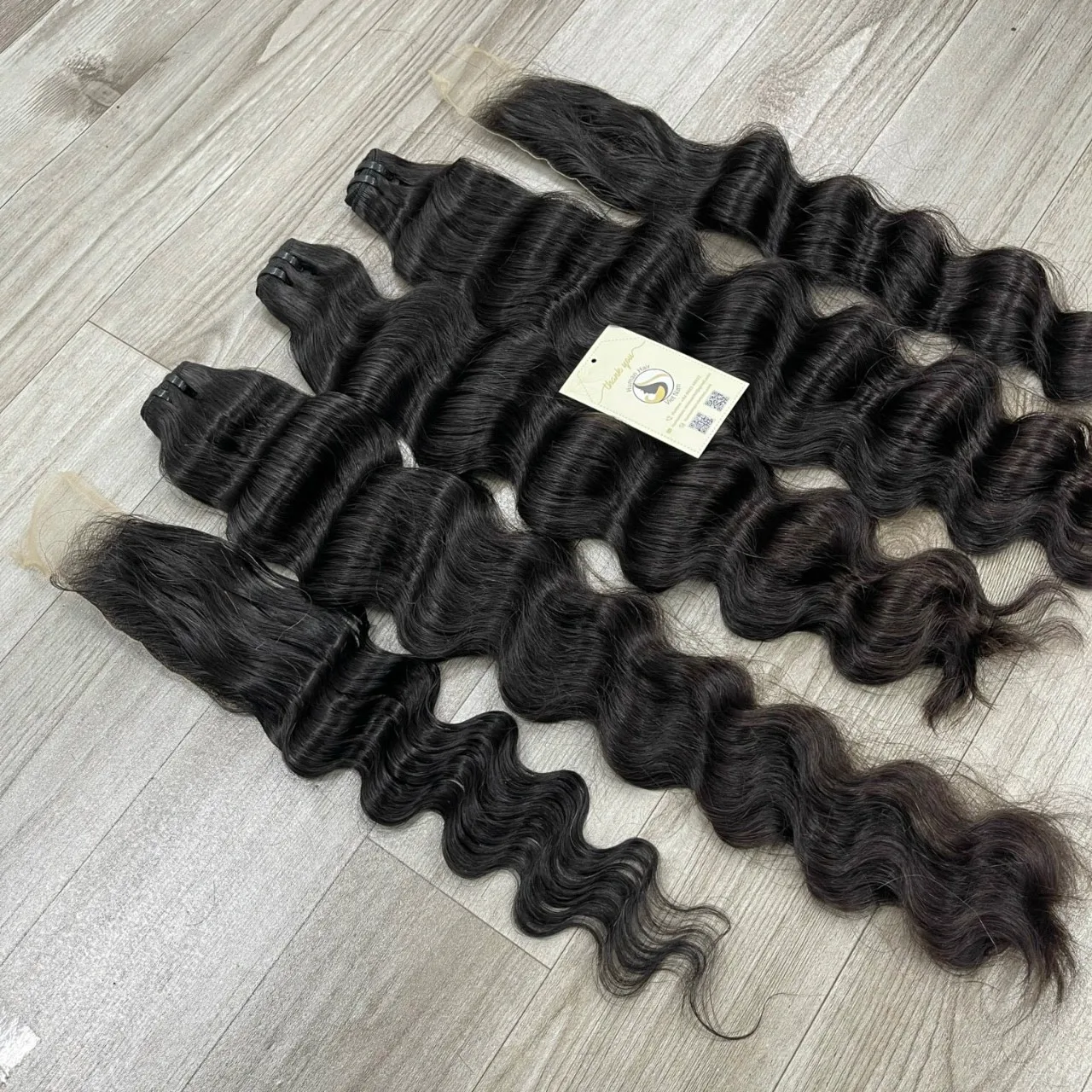 Wholesale Russian Slavic Human Black Virgin Unprocessed Hair Loose Deep Wave Size 8-32 Inch Double Super Double Hair Bundles
