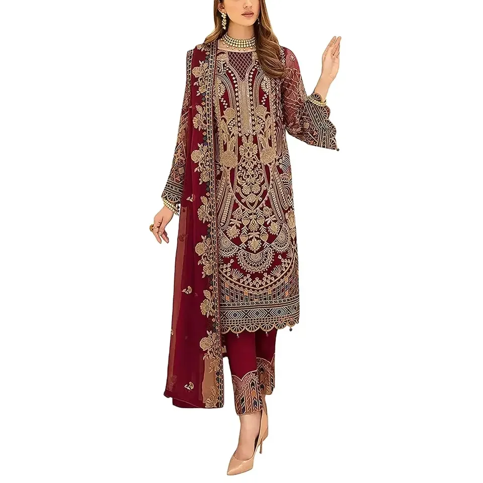 2023 New Fashion Pakistani Salwar Kameez Lawn Dresses Women Lawn Collection High quality Wholesale ODM