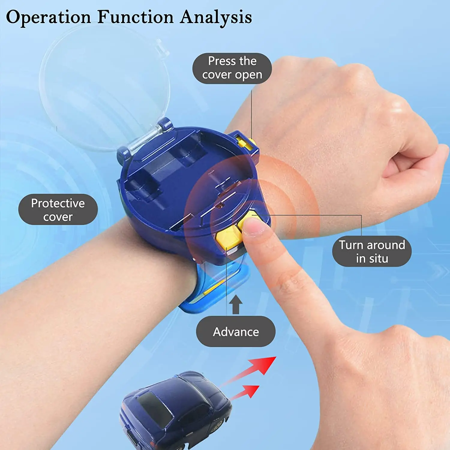 Kids Rechargeable Rc Mini Alloy Vehicle 2022 New Arrival Watch Remote Control Car Toy