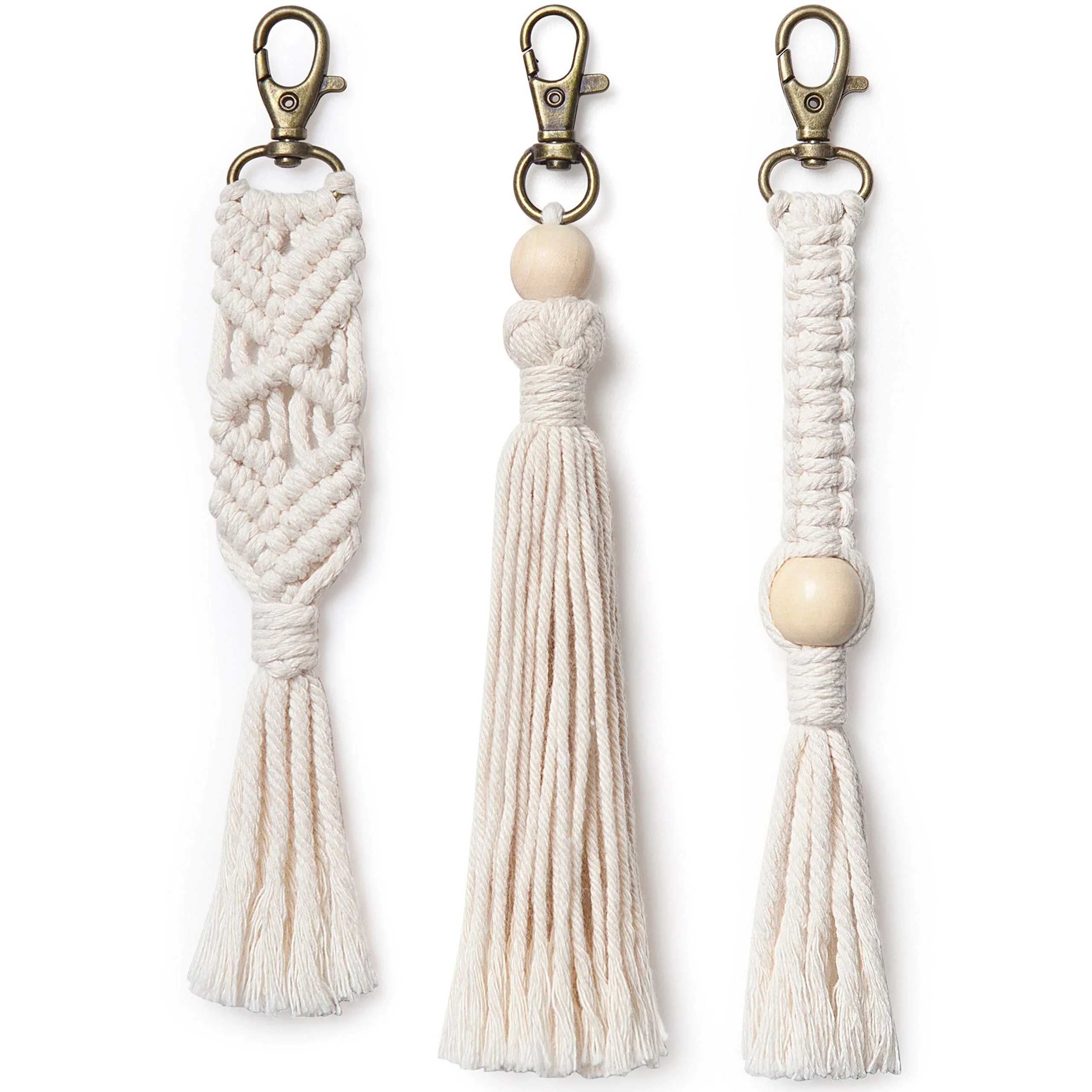 Wholesale Boho Macrame Keychain  Handmade Cotton Rope Keychain Manufacturer