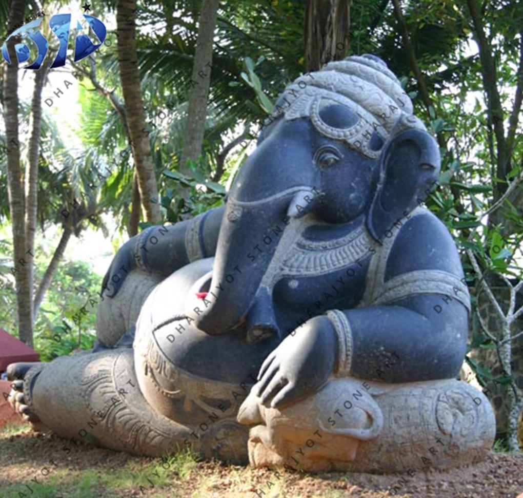 Indian Religious Ganesha Sculpture Life Size Hindu God Brown Sandstone Ganesh Statue Lord Ganesha Statue