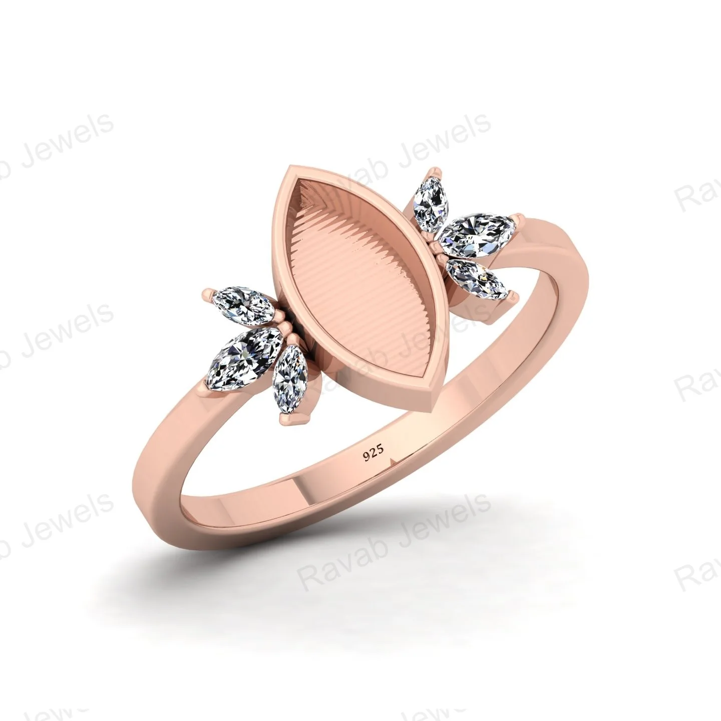 2024 Semi Mounting Silver Ring Setting Custom Jewelry Manufacture 9x5mm Lowest Price Cremation Ashes For Memorial Jewellery