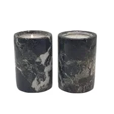 Black Marble Candleholder, Onyx Tealight Holder Black, Luxury Onyx Marble Tealight candleHolder