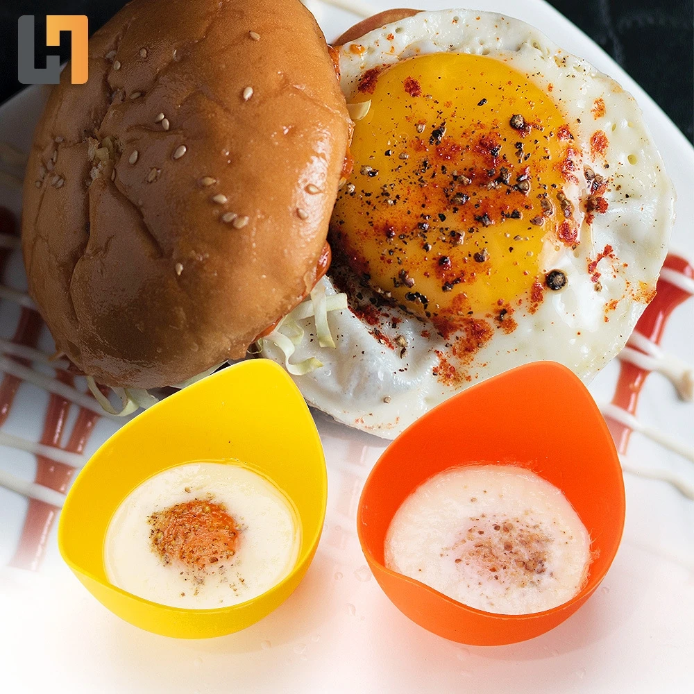 Heat Resistant Floating Egg Poaching Cups for Perfectly Poached Eggs without the Mess -BPA Free Nonstick Silicone Egg Poacher
