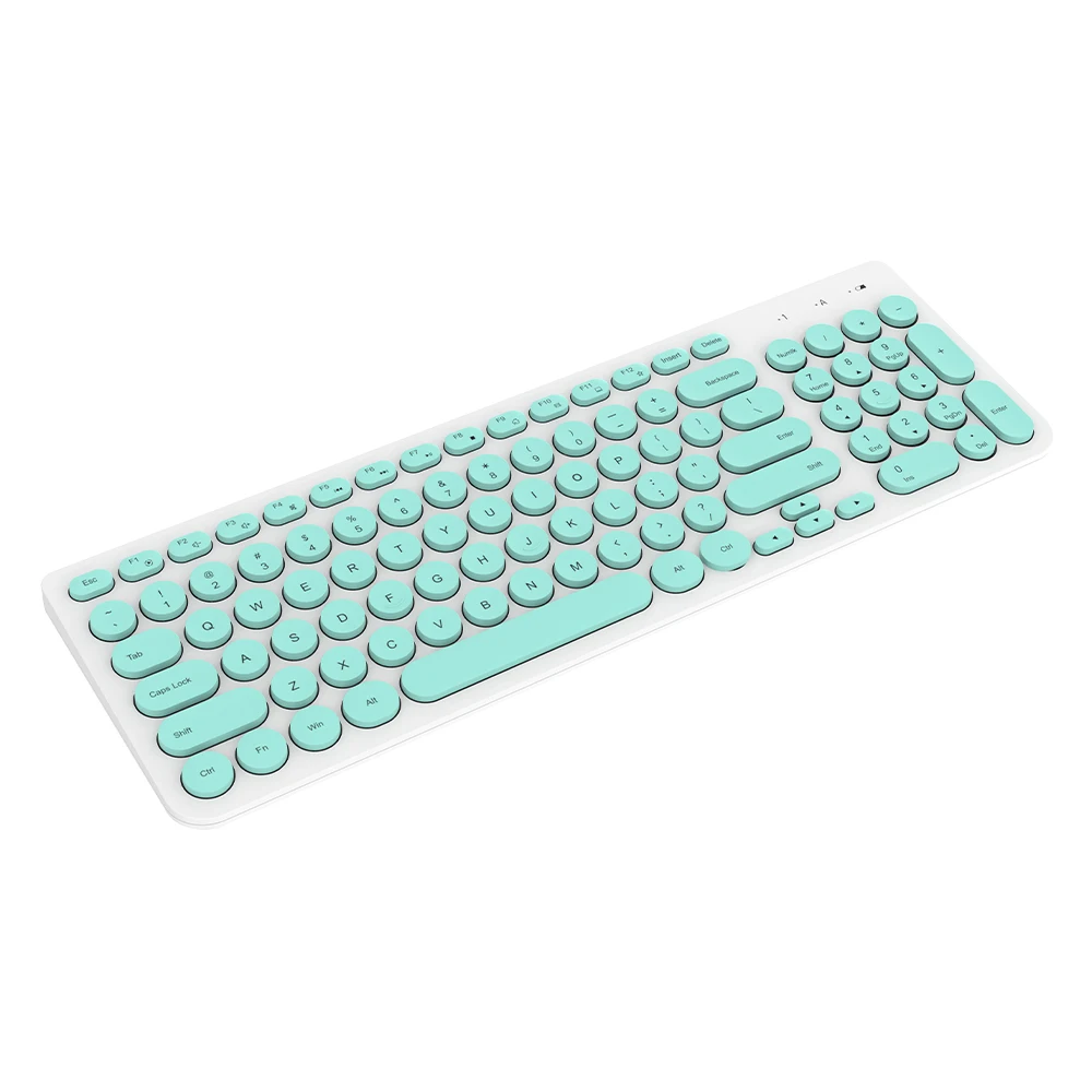 Bluetooth Wireless Keyboard Computer 2.4G Keyboard Sunken Circular Keycap Structure Design Compact Two-zone Fast Design