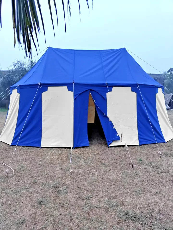 8x5 square meter Tent: Medieval Cotton Canvas Camping Tent - Safari Tent for Historical Reenactments and Outdoor Adventures