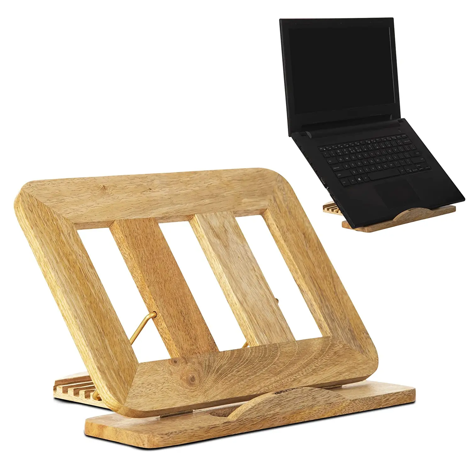 Hot selling Laptop Wooden Folding Vertical Stand Desktop Elevating Heat Dissipation Portable Tablet Mini Stand for desktop