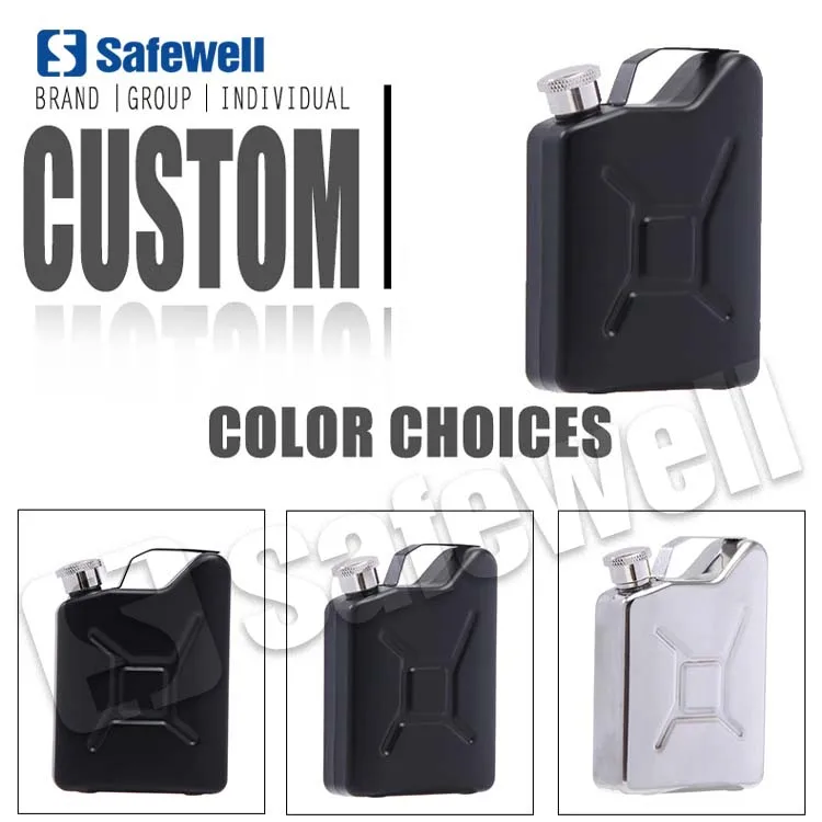 SWJC-42  5oz Stainless Steel Small Portable Jerry Can Shape Alcohol Bottle Flasks for liquor for men