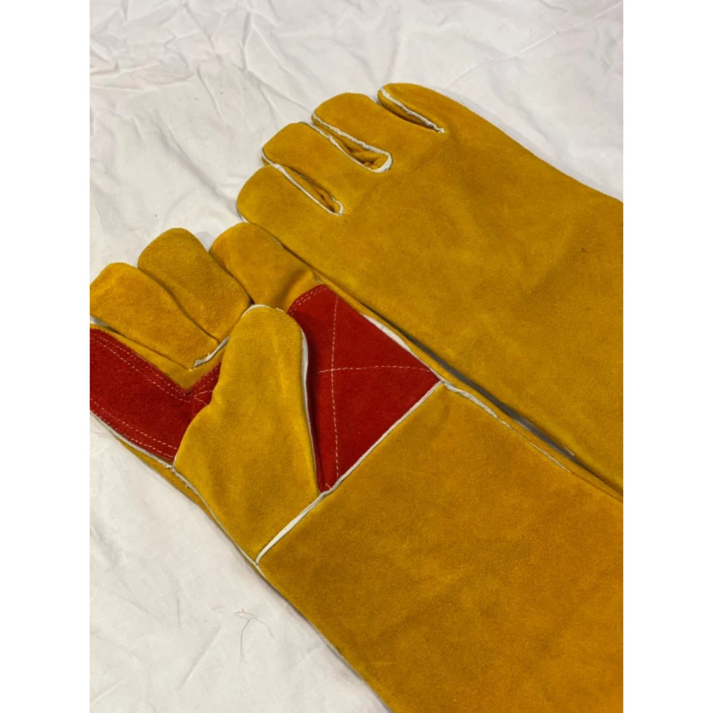 Safety Welding Glove Hand Protection Glove Wear Resistant Gardening Work Anti Slip Cowhide Leather Gloves 2024
