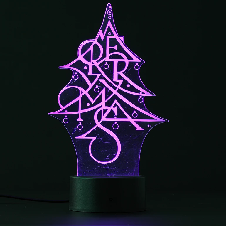 Led Two Tone Lamp Base with Remote for Acrylic 3d Led Night Light Wholesale Light