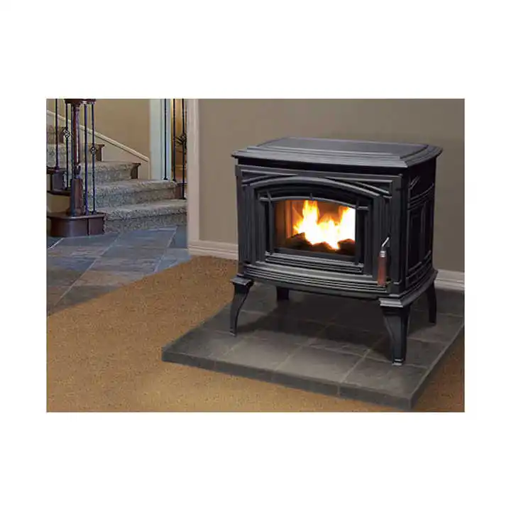 European style small wood pellet stoves for sale stufa a pellet with low price 215 kg Weight and 1010*760*550 mm Cheap price