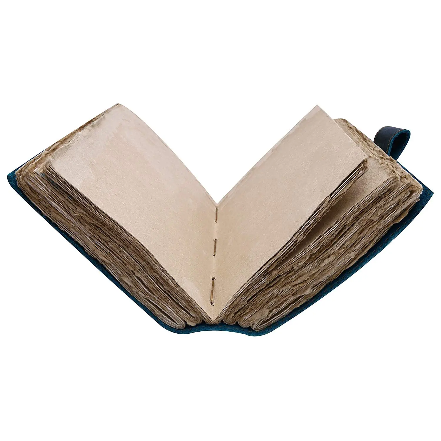 Vintage Classic Antique Handmade Deckle Vintage Paper Genuine Leather journal Bound Journal Bookmark For Kids Leather Sketchbook