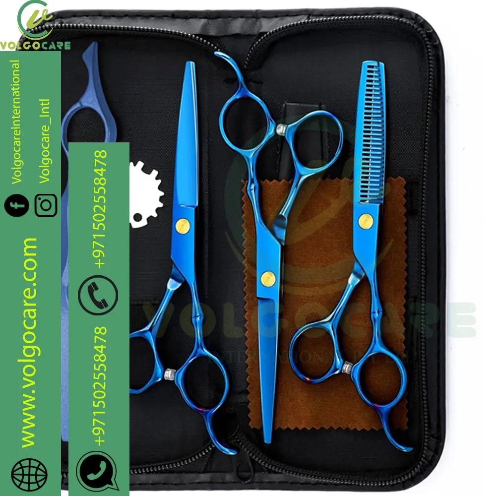 2024 Barber Scissors Set 6 inch steel Thinning Shears Hair Cutting Hair Scissors Hairdressing Scissors Set