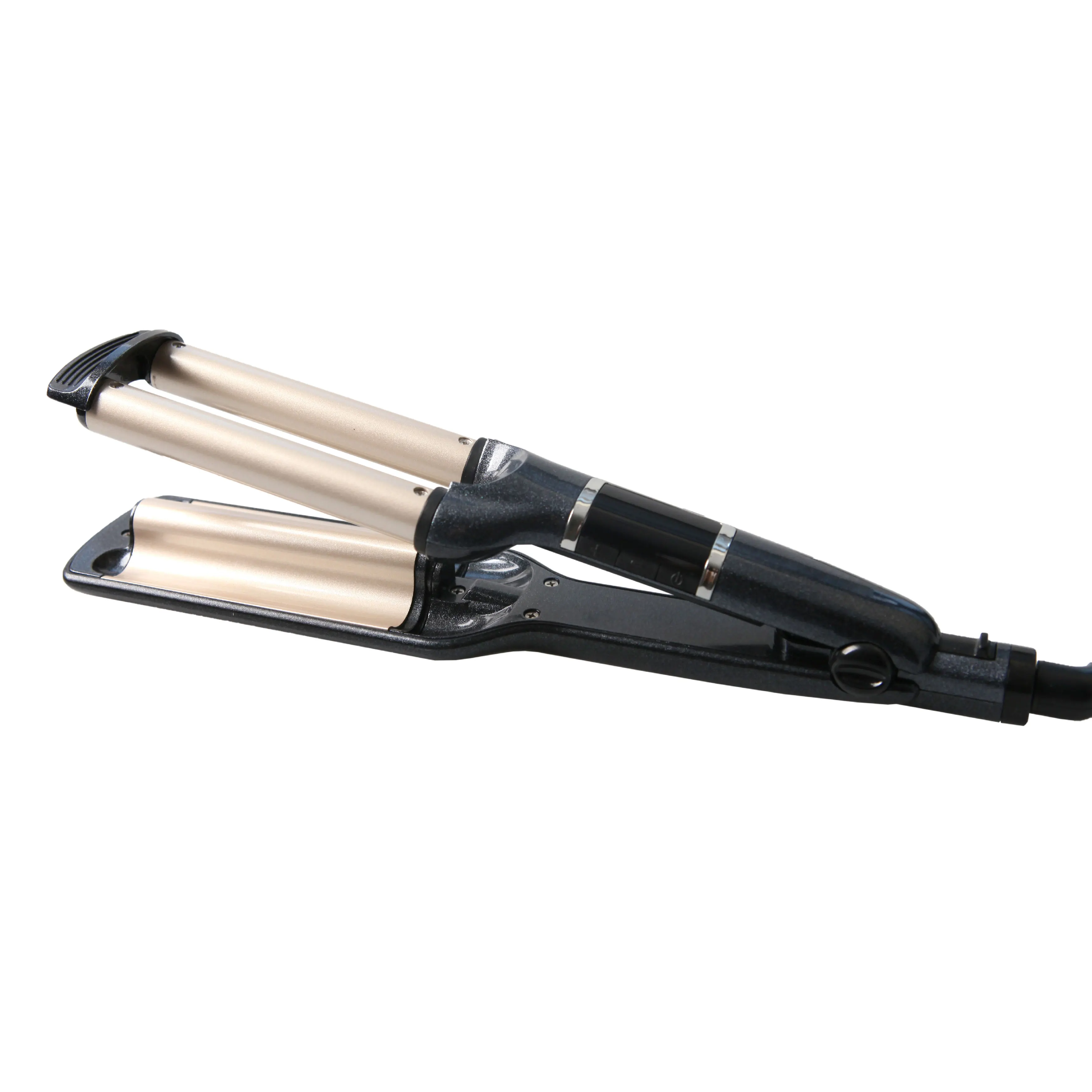 New Style Multiple Fast Ptc Heating Titanium Coated Plate Plamcha De Pelo Rizador 2 En 1