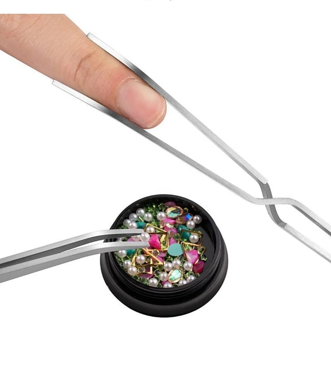 No.1 Quality Nail Care & Jewelry Tweezers Manicure Instruments Shaping Clip in Multi-Color