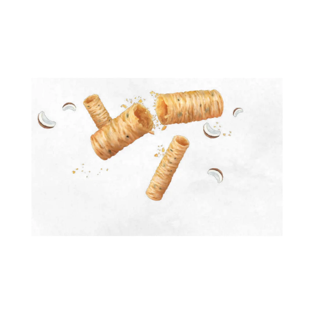 New Arrivals Organic Coconut Crispy Rolls Banana Flavor 0% Trans Fat Premium Packaging and Best Quality Captain iLee Brand