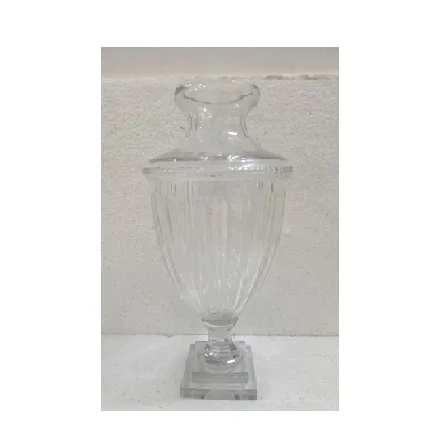 Red Color Crystal Vase Table Centerpiece Wedding Decorative Modern Glass Vase