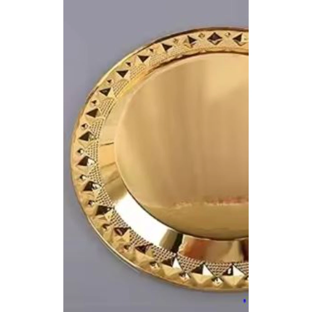 Fancy Design Golden Color Charger Plates Home Hotel Supplies Charger Plate Dinner Ware Under Plate For Best Sale