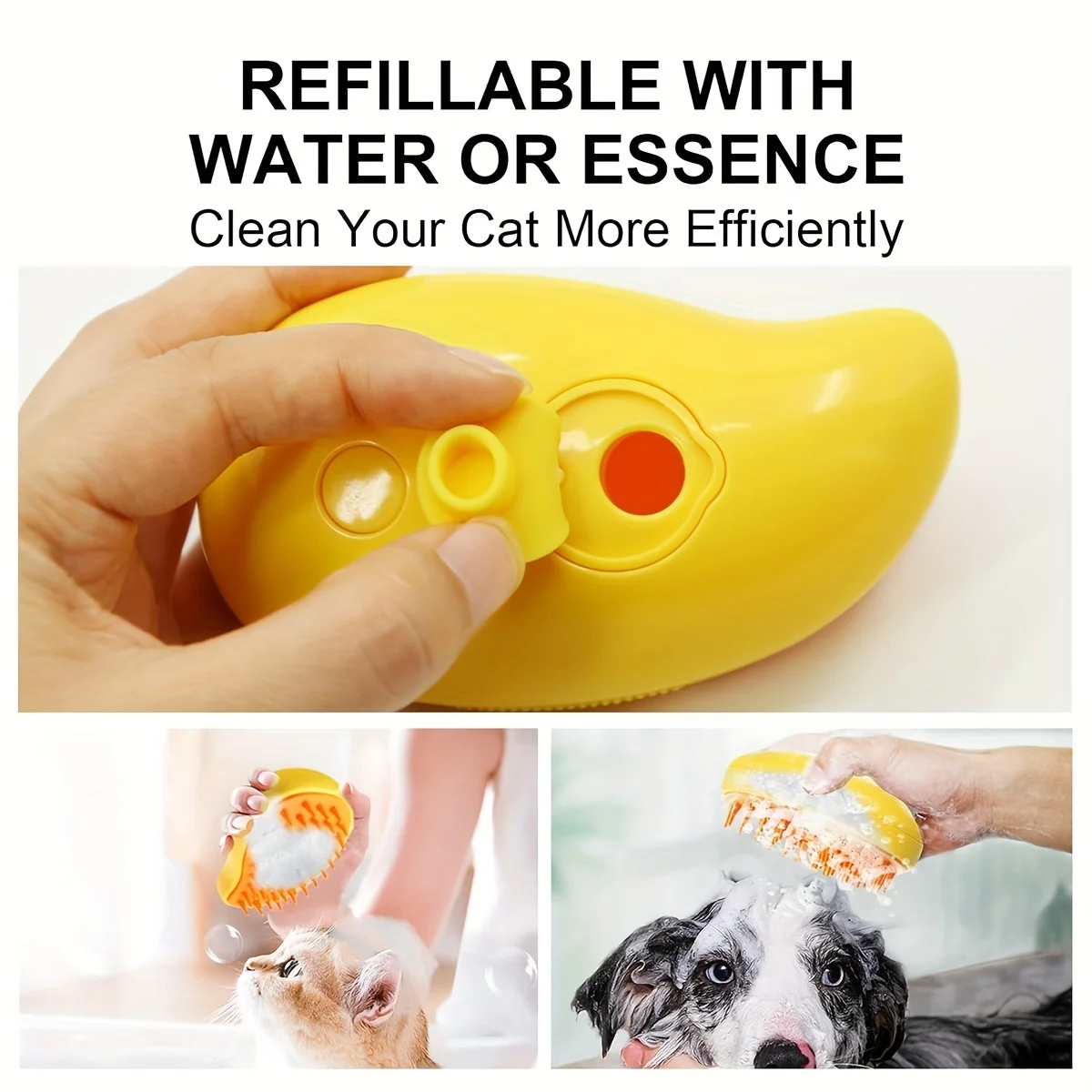 Cat Steam Brush Pet Brush with Release Button Cat Grooming Tools Self Cleaning Dog Cleaning Brush Cat Products