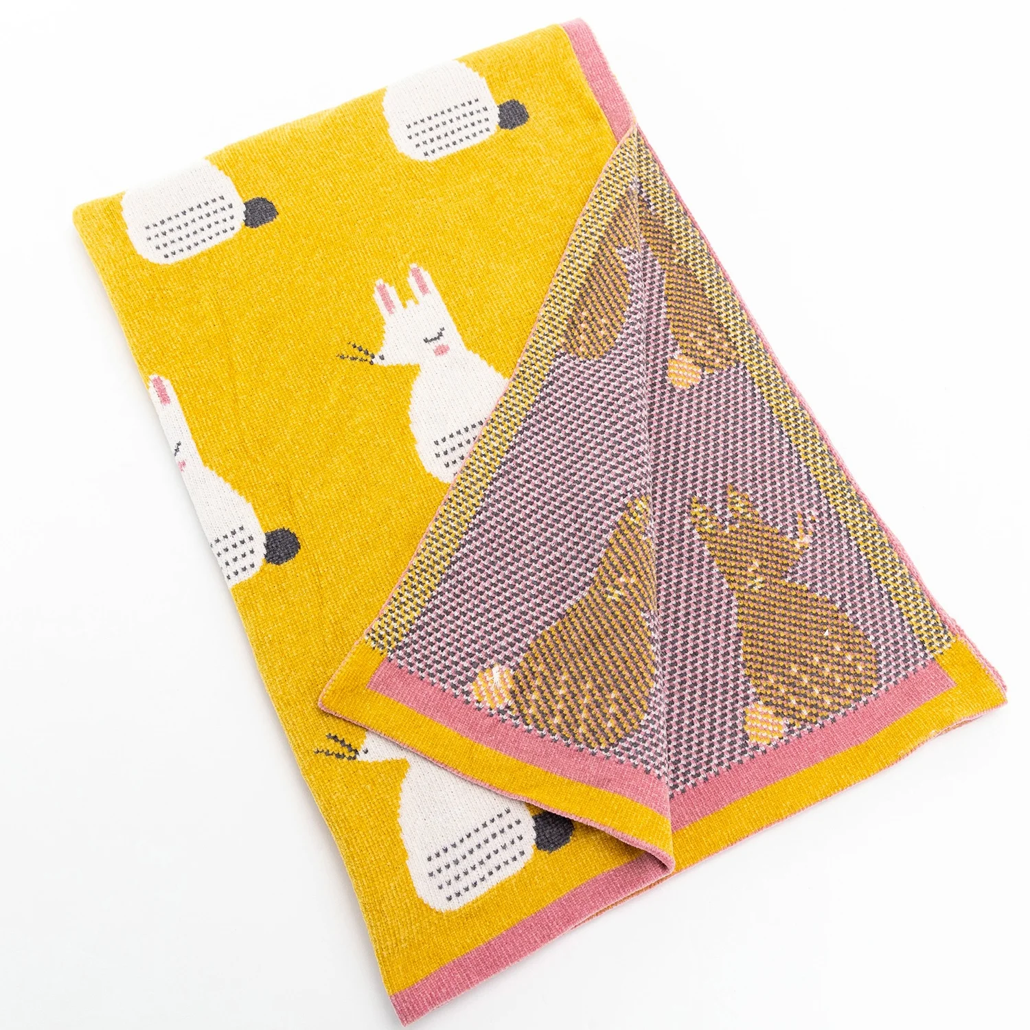 Sofa Bed Animal design Couch Crib Car wellness soft textured Rug Wraps Baby Children Cute Lovely Mice knitted Cartoon blanket