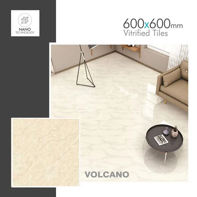 Living Room Porcelain 60x60 Vitrified Floor Tiles 600x600 mm Best View High Quality Porcelain Tile Nano Polished Tiles