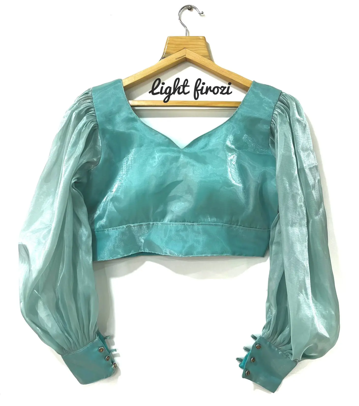 Women Tops Fashionable Cute Silk Casual Long Sleeve Blouses Elegant Crop Tops with Back open pattern with hook stitched women