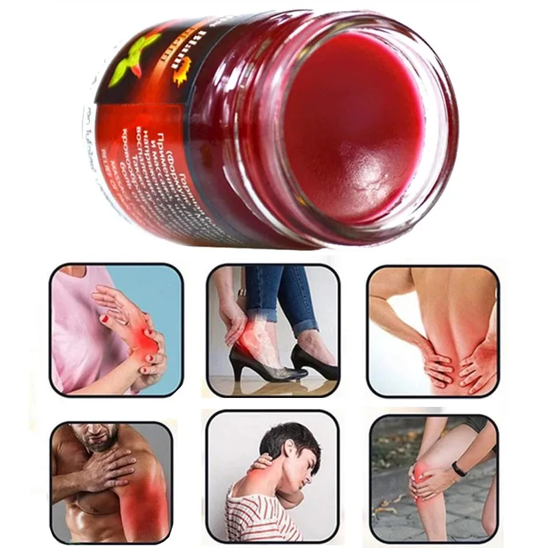 Red Colour Herbs Balm Massage for Pain and Swell Relief Hot Used Preventing Mosquitoes Pains Simply to Relax