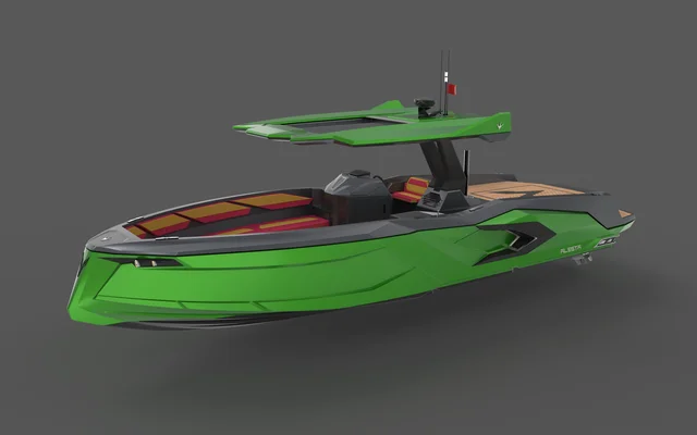 Alesta Marine Luxury Raptor Parasailing Excursion Boat YELLOW New Fiber Glass Entertainment CE Best Quality White Ocean Sea Lake