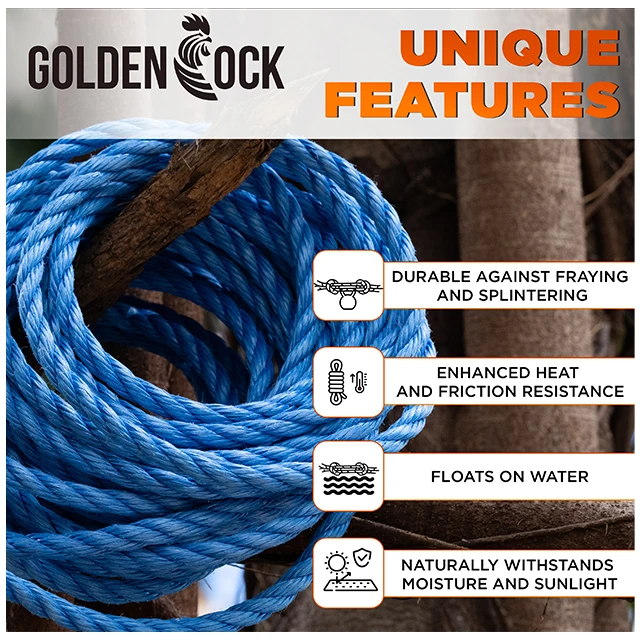 Embrace the Rugged Charm of Blue Twisted Polypropylene Rope for Your Next Project of Premium Blue Twisted Polypropylene Rope
