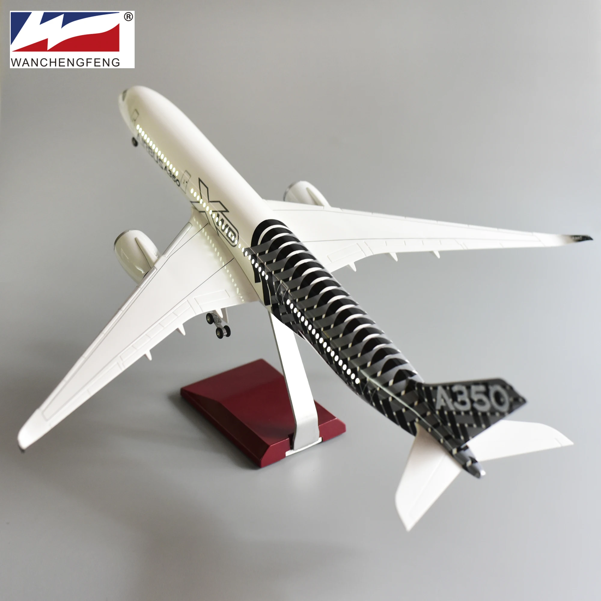 [LED Version] Plane Model Airbus A350 Xwb 1/130 48cm ABS Resin Aircraft Airlines Product