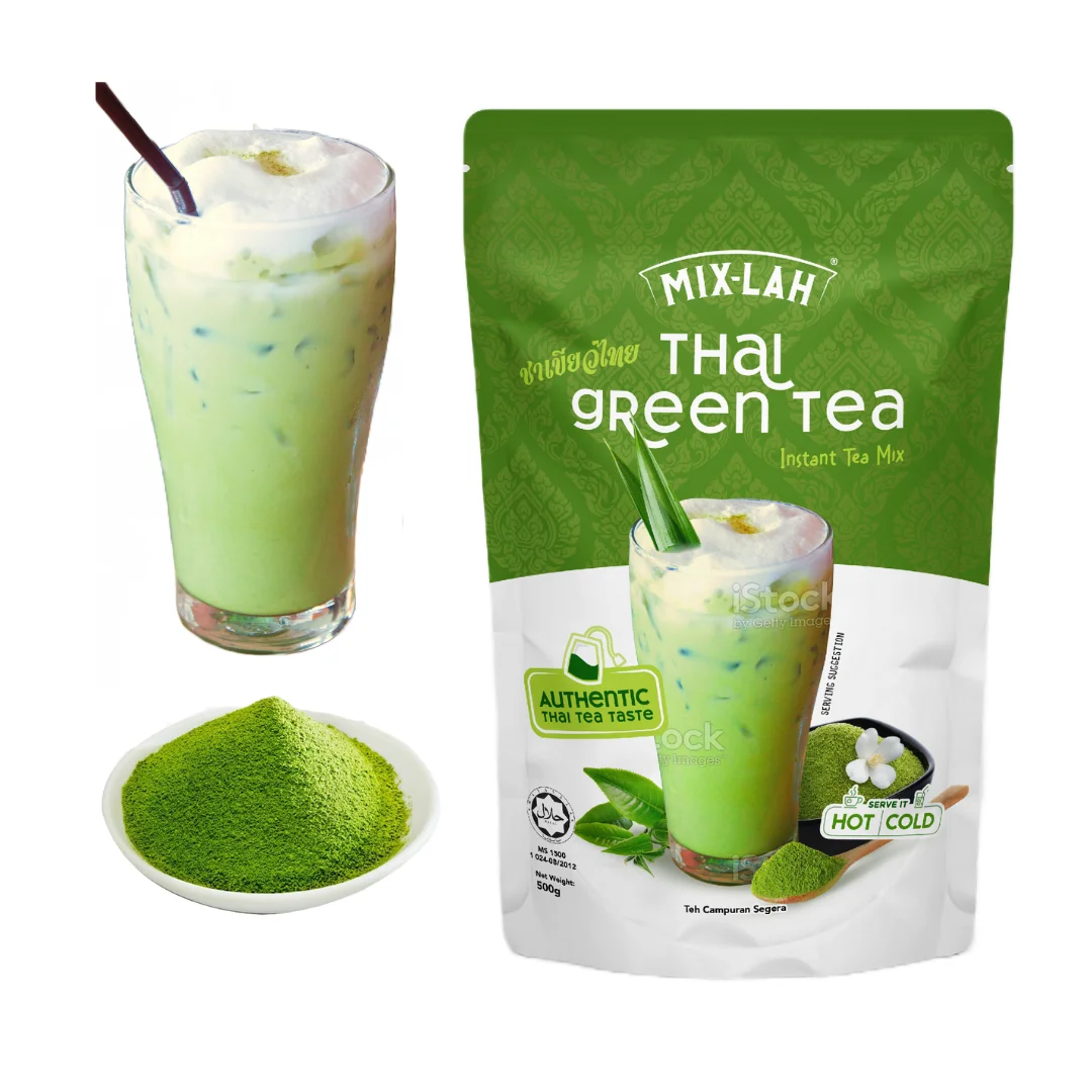 Thai Green Tea Milk Tea Instant Bubble Tea Powder Mix Premium Quality for Bulk Order 500gm& 5kg