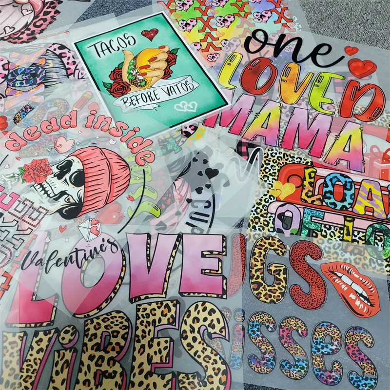 DTF Transfer Peace Hope Love Transfer for t-shirt Valentines Day Direct To Film Ready to Press Heat Transfer for Shirts