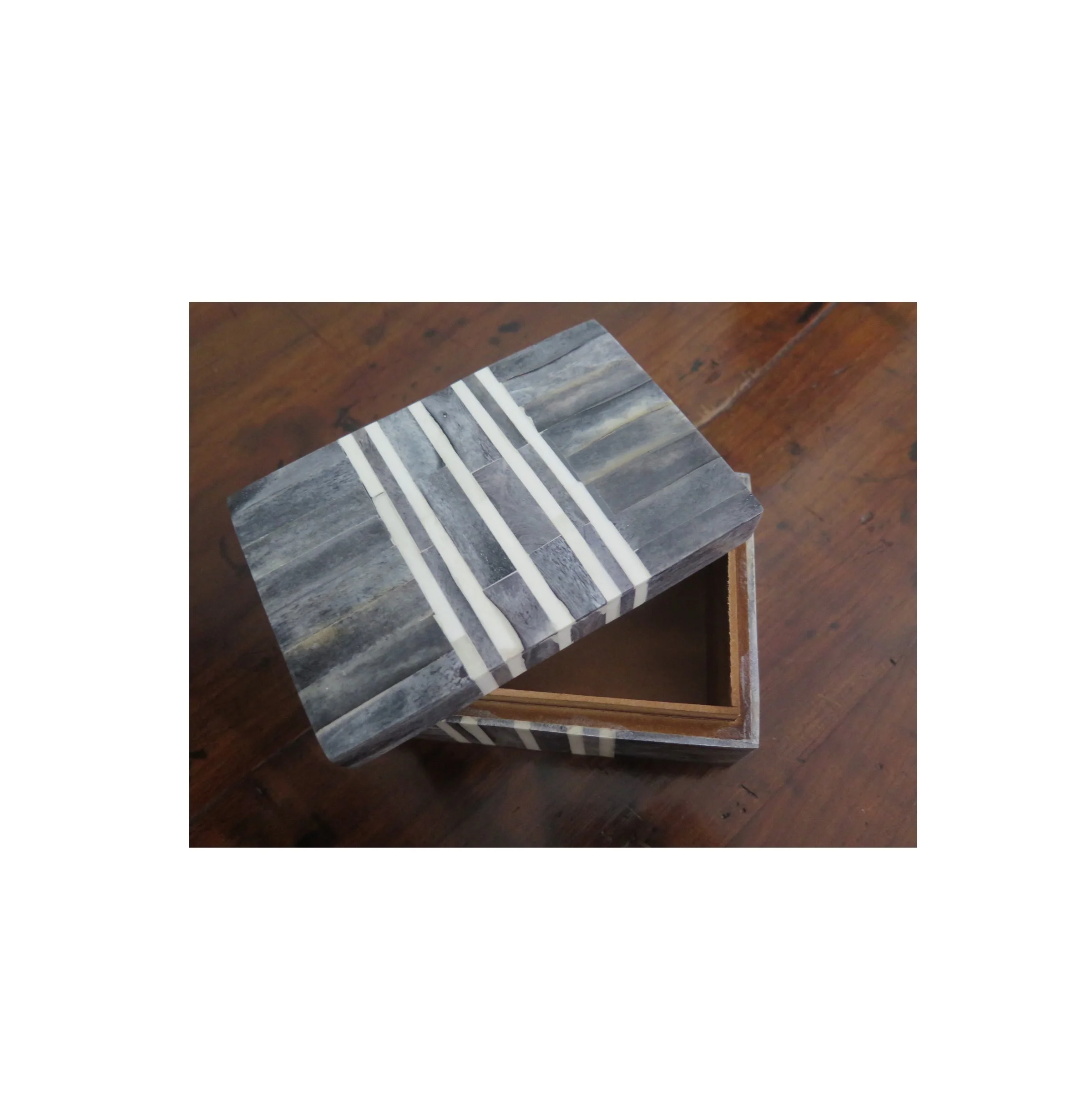Box Resin & Wooden Brass Inlay Bone Decorative Box Jewellery Package Custom Ring Boxes with Sale