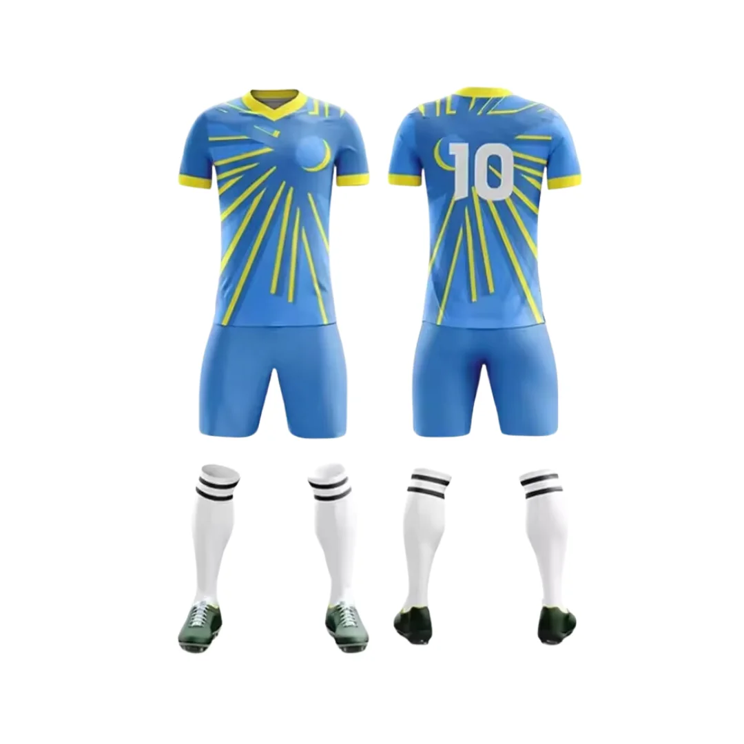 Top Quality Soccer Uniform Wholesale Unique Latest Design Jersey Set Sublimation Soccer Uniform For Men