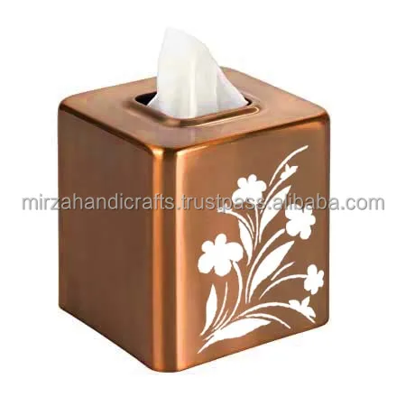 Tissue Box Holder Home Decorative Napkin Holder with Butterfly Design perfect for Dining Room Table top office Bathroom